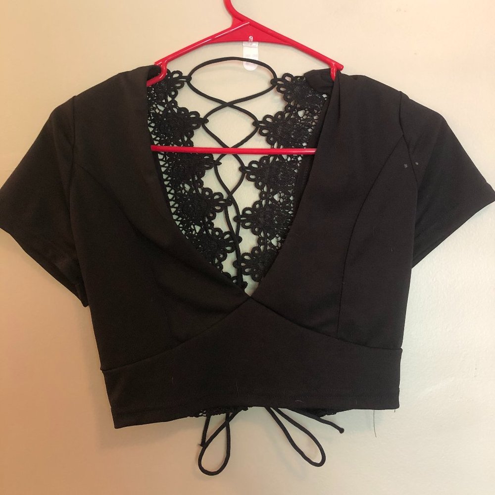 Open-Back Crop Top